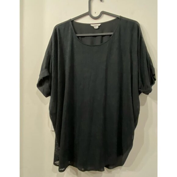 Club Monaco Black Blouse/ Tunic oversize Linen/ Silk Blend size S - Picture 1 of 6